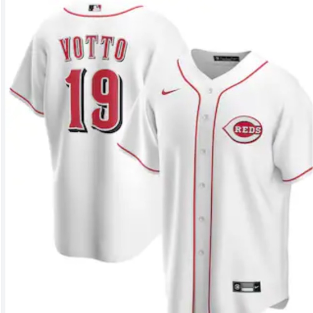 NWT Nike MLB Cincinnati Reds Joey Votto #19 Home Jersey - White